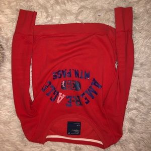 American eagle red/pink sweater